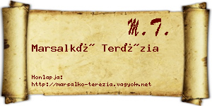 Marsalkó Terézia névjegykártya