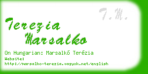 terezia marsalko business card