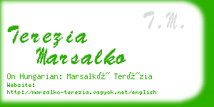 terezia marsalko business card